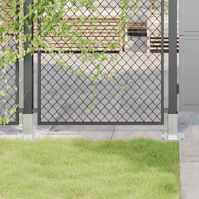 vidaXL Bases de poteau carrées 12 pcs 71x71 mm acier galvanisé