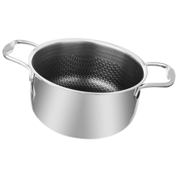Casserole en acier inoxydable - ORION - 24 cm - 4 8 L - Anti-adhésif - Tous feux dont induction Casserole en acier inoxydable - ORION - 24 cm - 4 8 L - Anti-adhésif - Tous feux dont induction