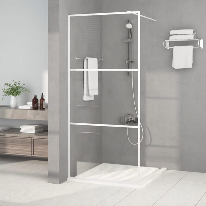 Paroi de douche vidaXL Verre ESG 90x195 cm Cadre réglable - vue 2