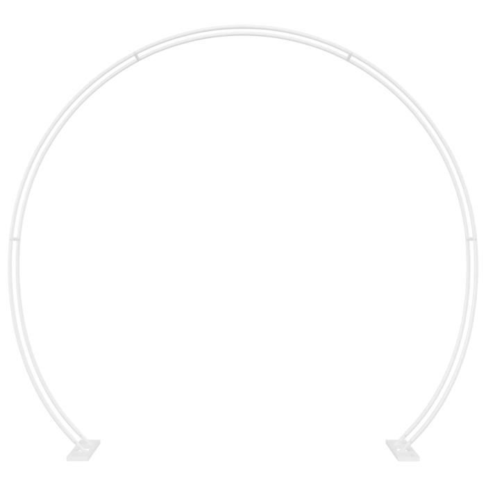 Arche de mariage en acier - vidaXL - Blanc - 223x45x201 cm - Moderne - Support pour plantes grimpantes