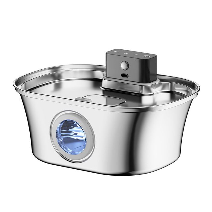 Fontaine à eau automatique pour animaux - Phoesky - Sans fil - Acier inoxydable - 32 L - Batterie 4200 mAh