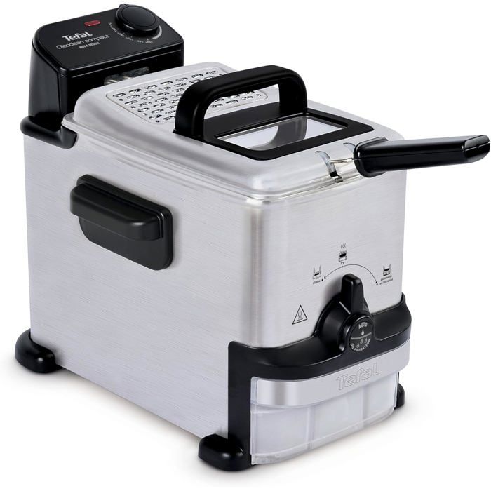 Friteuse Semi Professionnelle Compacte Filtration dHuile - Capacité 2L Hublot Contrôle Thermostat Réglable Nettoyage Facile - Ré - Jbniuay