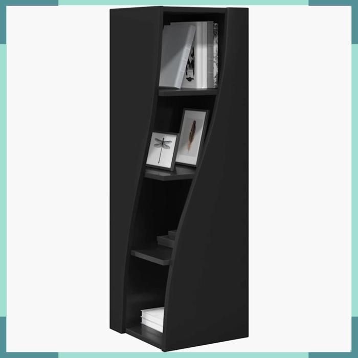 Meuble dangle - 889856 - Noir - Bois dingénierie - 4 étagères