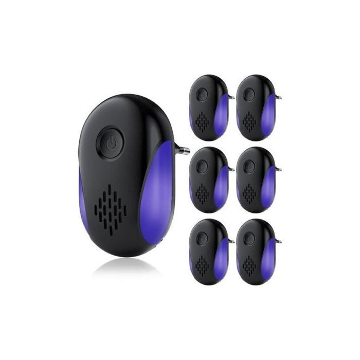 6pcs Répulsif ultrasonique anti nuisibles - Matière ABS ignifuge Couverture jusquà 1600 pieds carrés