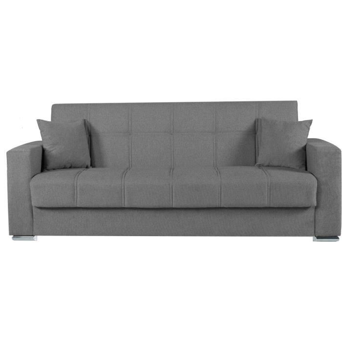 Canapé convertible 3 places BARDOLINO 194 cm en tissu de fabrication italienne