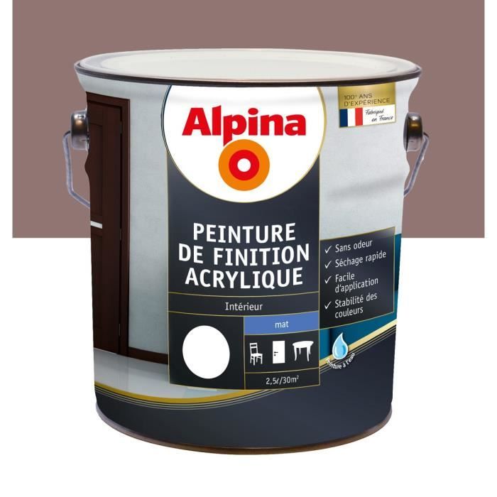Peinture Alpina Acrylique 2 5l Mat Couleur Taupe Aspect Mat Cdiscount Bricolage