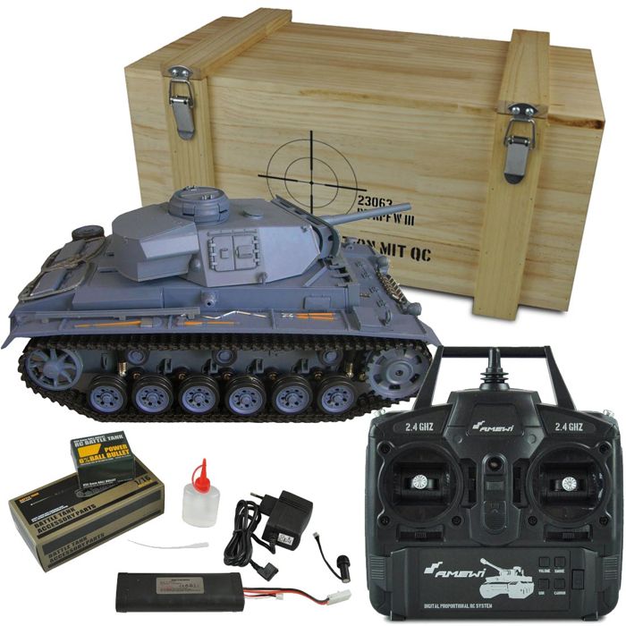 Char Radiocommandé 1/16 Panzer III H Henglong Char RC Panzer III Allemand 1 16 Henglong Avec Tir Bb Infrarouge Fum 1084740