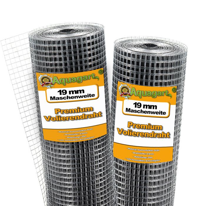 Comparer les prix de Grillage pour volière - Non spécifié - 120 m x 1 m - Acier galvanisé - Maille 19 mm - Épaisseur 09 mm