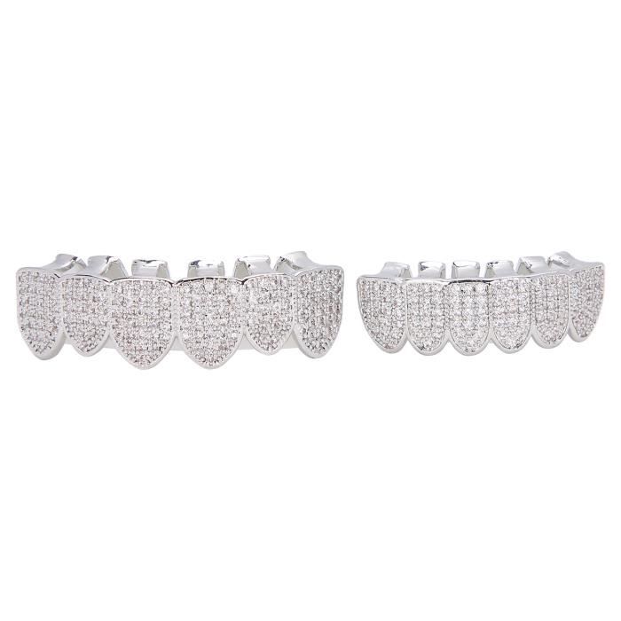 Grillz Couvre-dents En Forme De Cœur Plaqué Cuivre – Réglable, Style Streetwear, Pour Fêtes Et Festivals