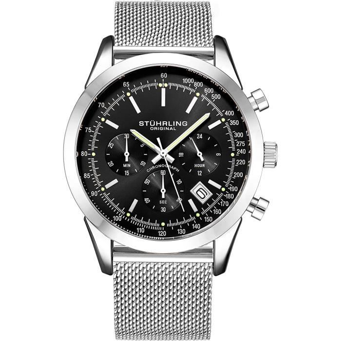 Montre Homme Stuhrling Legacy Menai Acier Noir 988-01 46mm - Automatique