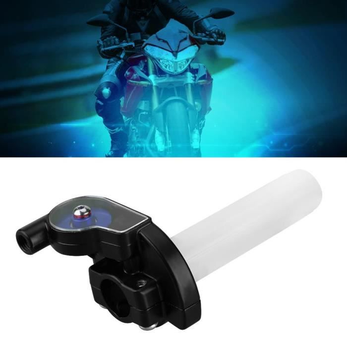 Poignées d'accélérateur visuel de moto de 22 mm, poignée de manette des gaz  de torsion pour le rouleau bleu de vélo de saleté -XIF - Cdiscount Auto