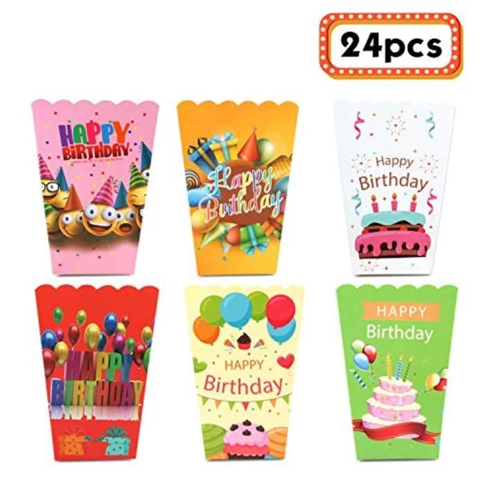 Kit De Dessin Epwad Joyeux Anniversaire Boites De Pop Corn Pour Anniversairesnack Boite Gateau Traiter Cadeau Boite Fete D Anniversa Cdiscount Beaux Arts Et Loisirs Creatifs