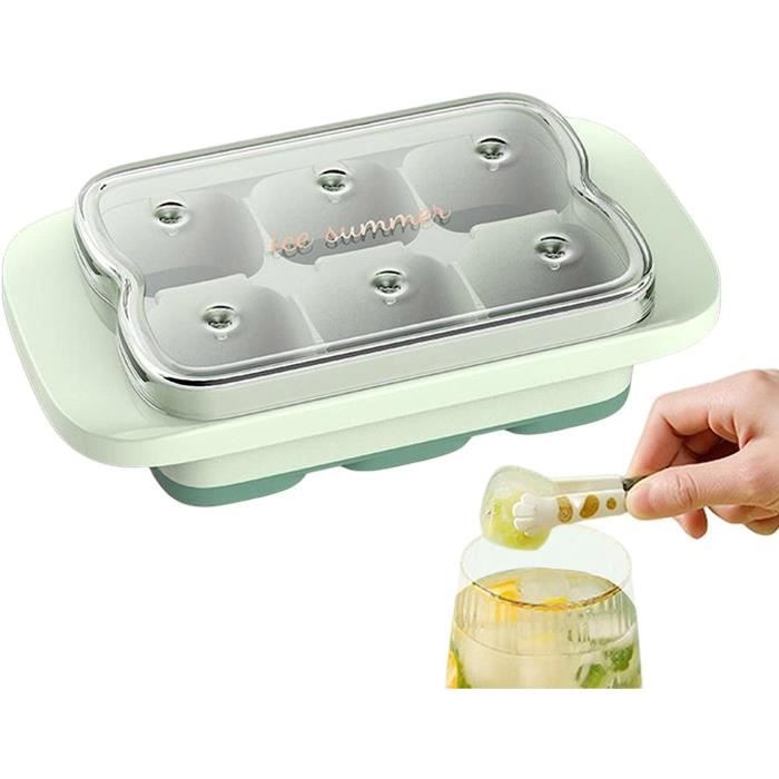 Bac À Glaçons En Silicone À 8 Grilles Avec Couvercle - Moule À Glaçons