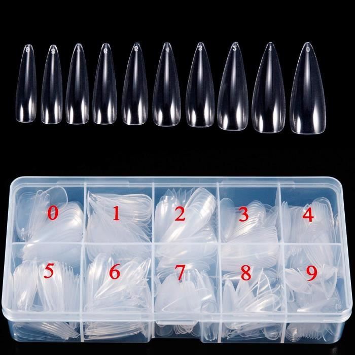 Faux Ongles Gothiques Halloween - 10 Pièces Longs, Style Horreur, Pour Déguisement Et Fête Masquée - 10