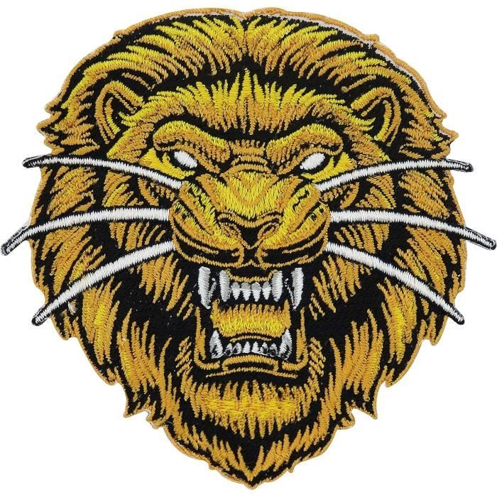 MILITAIRE ÉCUSSON TISSU Insigne LION JAUNE FOND BLEU Patch Militaria - Foto 5