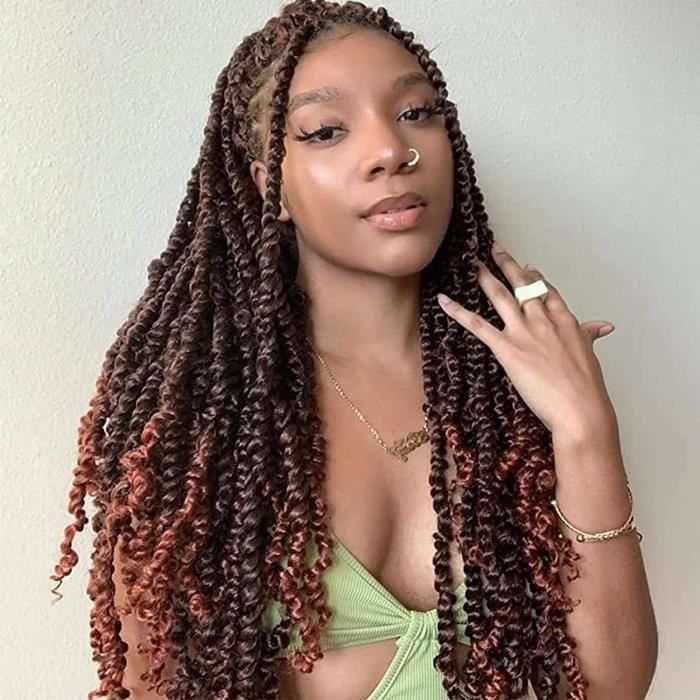 7 Packs Passion Twists Crochet Hair Extensions 24 Inch Passion