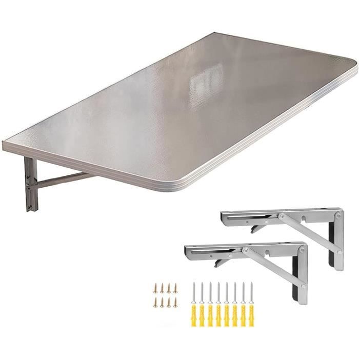 Table Mur Inch Table Murale Pliante, Acier Inoxydable 304 Brossé Table Pliante À ...