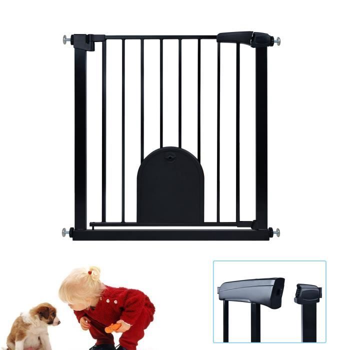 Meilleurs prix pour Barrière de sécurité pour escalier YRHOME - Noir - Porte pour animaux de compagnie - Sans perçage