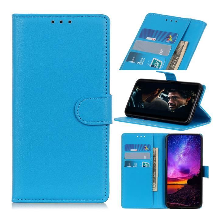 Custodia Portafoglio In Pelle PU Nera Con Supporto Per Wiko View 4 Lite, Cover A Libro Con Slot Per Carte - 4
