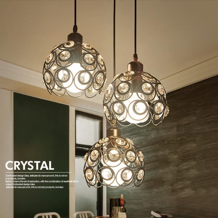 Lustre Moderne Suspension Lumieres Led Lampe Suspendue Cristal