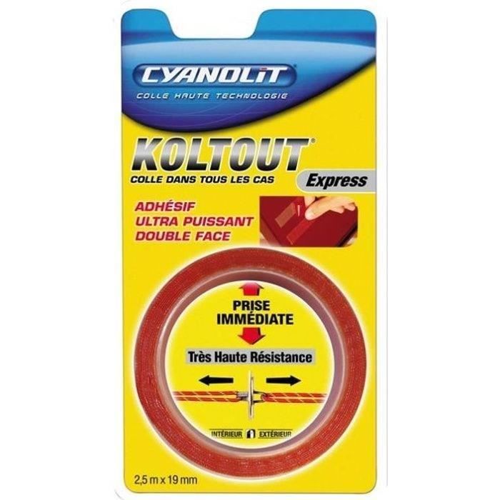 Ruban adhésif Koltout Express - 2.5 m x 19 mm