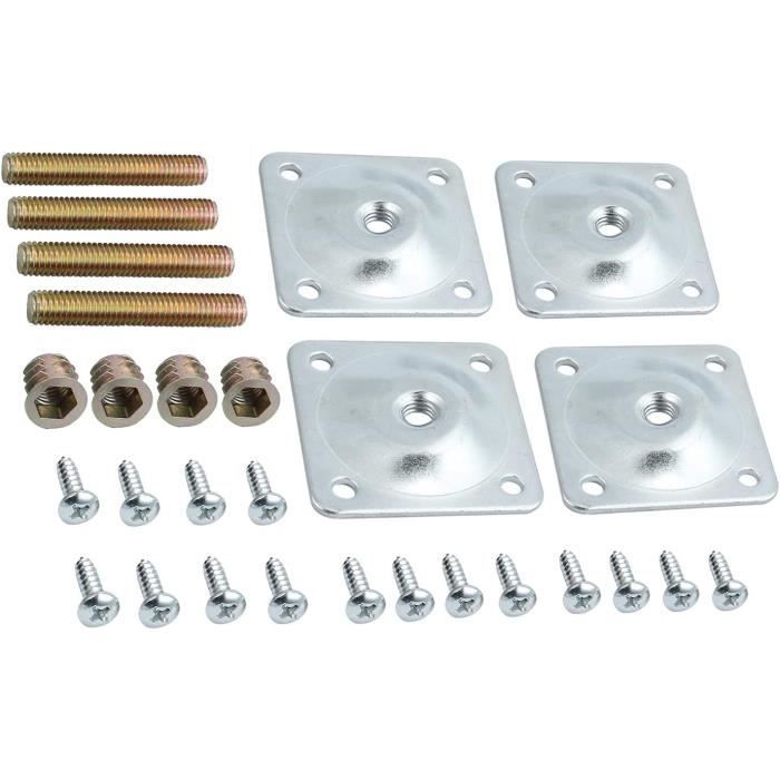 Enkotrade Lot De 10 Bouchons à Lamelles Pour Tubes Rectangulaires - 45