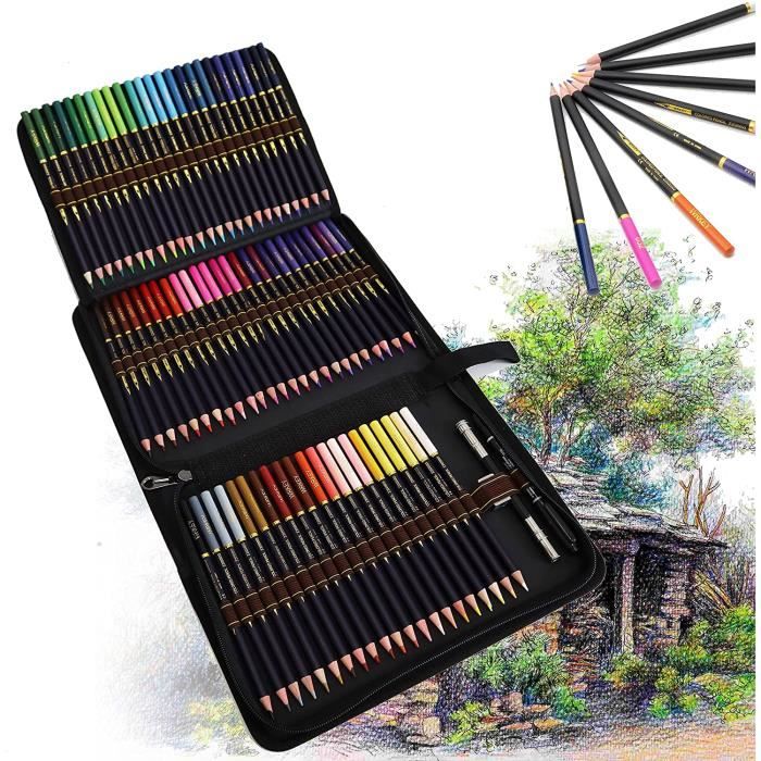 Lot de 72 crayons de couleur à base dhuile Couleurs vives pré-taillées pour adultes et enfants 36 couleurs. 
