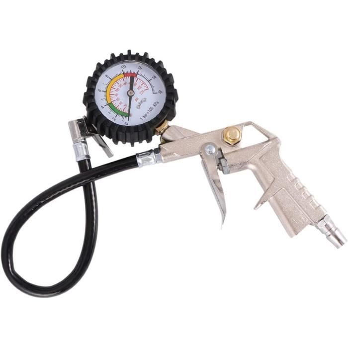 Tuyau Gonfleur Pneus 36 Cm - Valve Schrader - Raccord Fileté 5" - Pour Voiture, Vélo, Compresseur