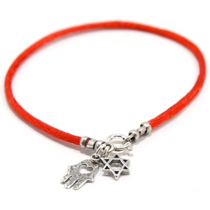 Collier Main De Fatma Avec étoile De David - Pendentif Acier Inoxydable Or, Chaîne 55 Cm, Symbole Juif