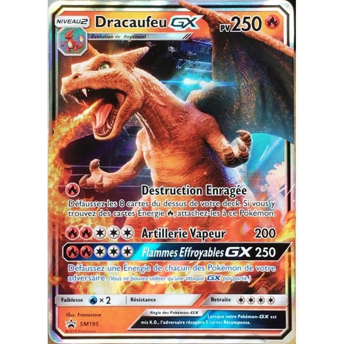 Carte Pokemon Sm195 Dracaufeu Gx 250 Pv Full Art Promo Neuf Fr Cdiscount Jeux Jouets