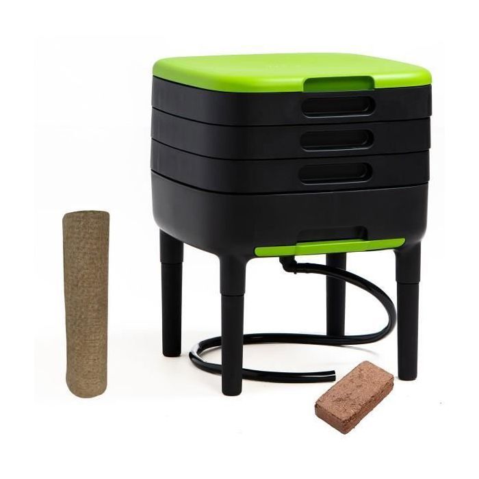 TinyWorm Design & Compact I Lombricomposteur 3 Plateaux I Kit