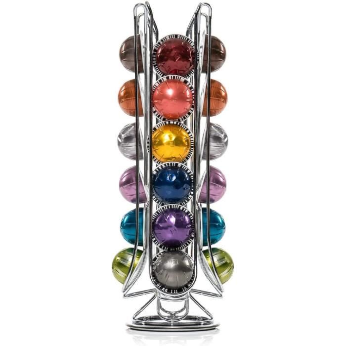 Porte-Capsules de Café Nespresso - Contient 60 Capsules Finition Chrome Original Line. Gain de Place pour Machines Citiz, Nespresso Pixie & Latissima Porte-Capsules de Café Nespresso - Contient 60 Capsules Finition Chrome Original Line. Gain de Place pour Machines Citiz, Nespresso Pixie & Latissima