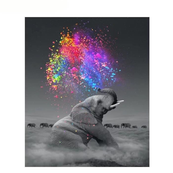 Kit Peinture Par Numéros éléphant Et Fleurs Tropicales 40x50cm - Peinture Acrylique Pour Adultes Et Débutants - DIY Décoration Murale Maximaliste Painting By Numbers Kit Peinture Par Numéros éléphant Et Fleurs Tropicales 40x50cm - Peinture Acrylique Pour Adultes Et Débutants - DIY Décoration Murale Maximaliste Painting By Numbers