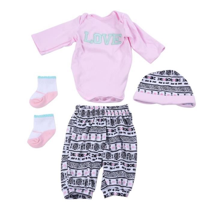 Vêtements à motifs LOVE pour poupée nouveau-né 50-55 cm pour bébé 0-3 mois ( Vêtements de poupée) - Cdiscount Jeux - Jouets
