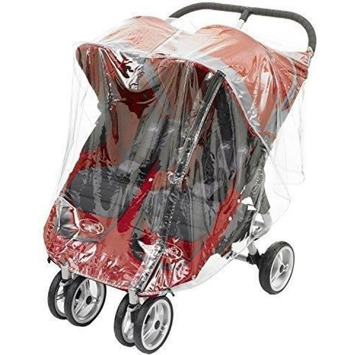 housse de pluie pour poussette double