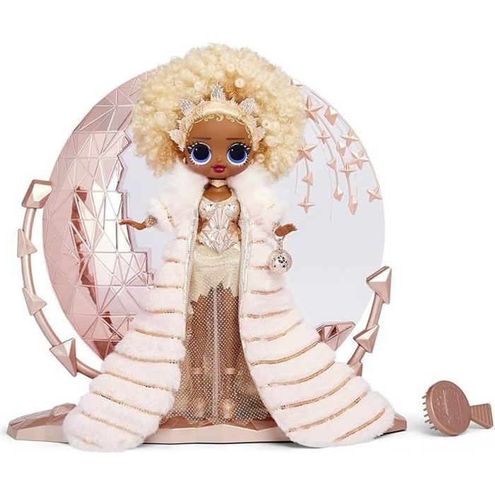 LOL Surprise Holiday OMG 2021edition collector Poupée Mannequin de Collection - NYE Queen avec Tenues dorées