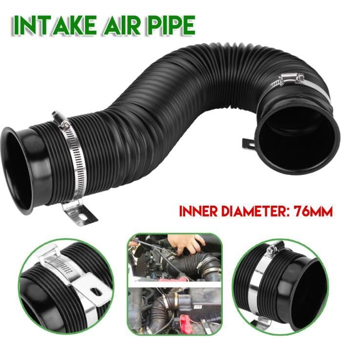 76mm 3 pouces Tuyau dAdmission dAir Tuyau dEntrée dAir Froid Tube dAdmission dAir Tuyau dAir de Voiture Universel -WER