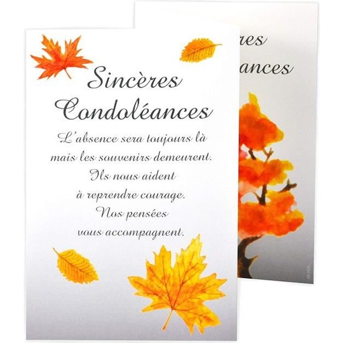 Cartes De Condoleances Cdiscount