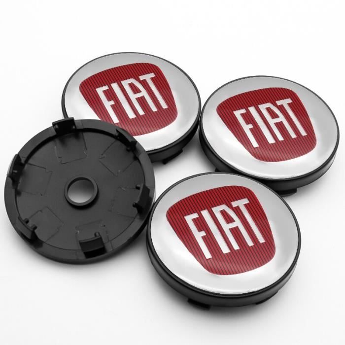 Kit De 4 Cache-Moyeux Pour Fiat 500X (2016-2022) - Plastique ABS - Anti-Poussière - Amélioration Esthétique