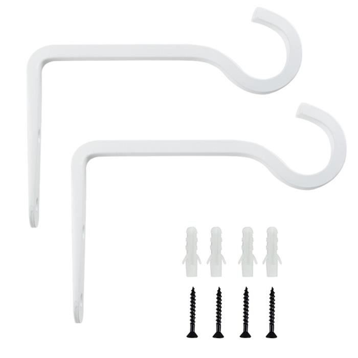 Pot De Fleur A Suspendre - 3 Supports Panier Suspendu Crochets Suspendus Métal Noir Muraux