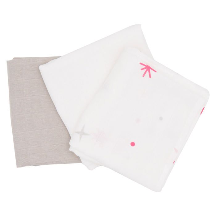 Babycalin - Lenzuolino E Asciugamano? Set Da 3 Fasce Morbide 60x60 Cm - Perfette Per Neonati