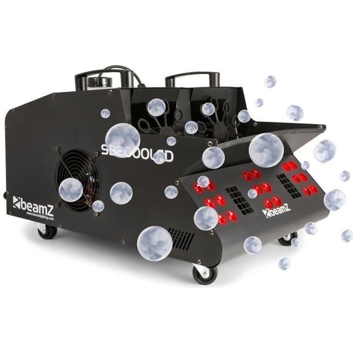 Machine à fumée et à bulles BeamZ SB2000LED - 2000W - 18x LED RGB - réservoir 135L - mode DMX