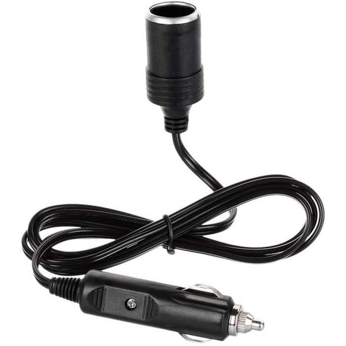 CERRXIAN Câble de prise mâle pour allume-cigare, 12 V de rechange pour allume-cigare, avec fusible 20 A, fil arrière étamé 13 AWG (2 m