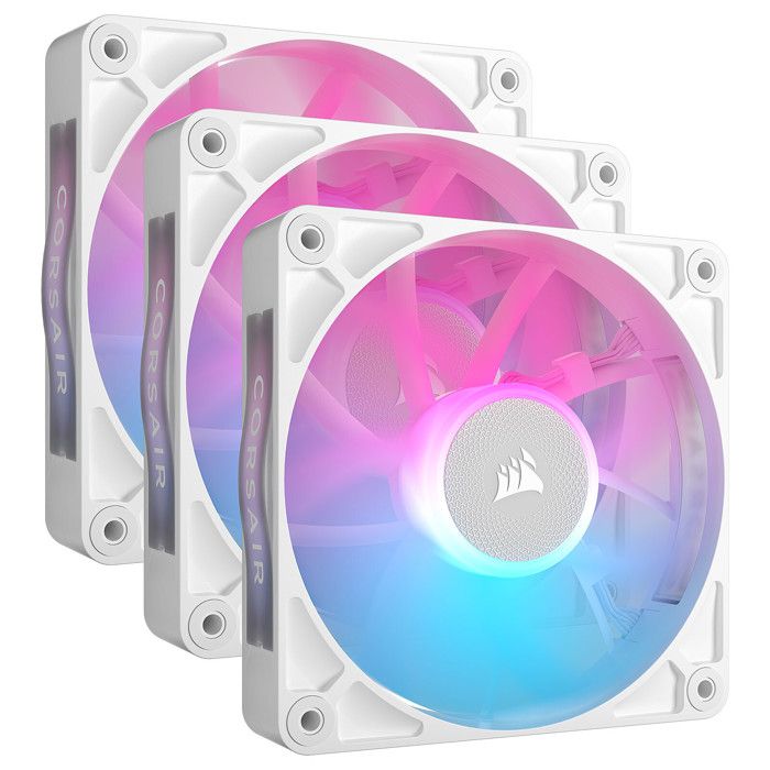 Ventilateur – Corsair – iCUE LINK RX120 RGB – 120 mm – Blanc – 80 dB