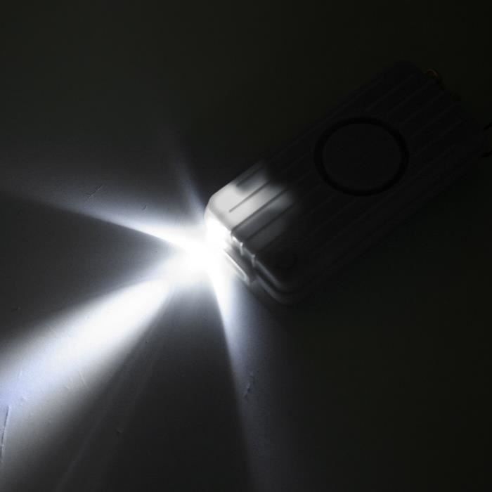 Sirène D'alarme D'urgence De Sécurité Personnelle 120dB Avec Lampe De Poche, Porte-clés D'alarme