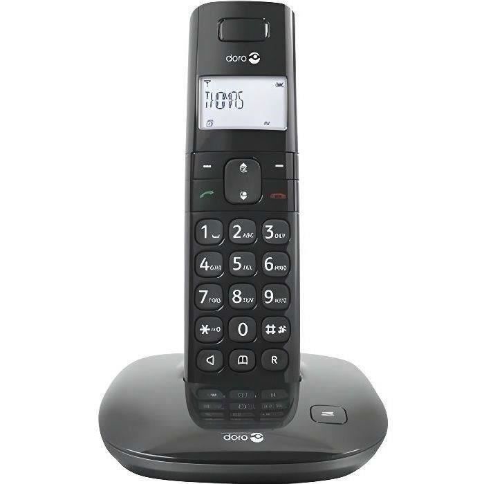 Téléphone DECT sans fil avec haut parleur - Fonction mains libres:  haut-parleur sur le combiné - Fonction de blocage d'appel - Ecra…