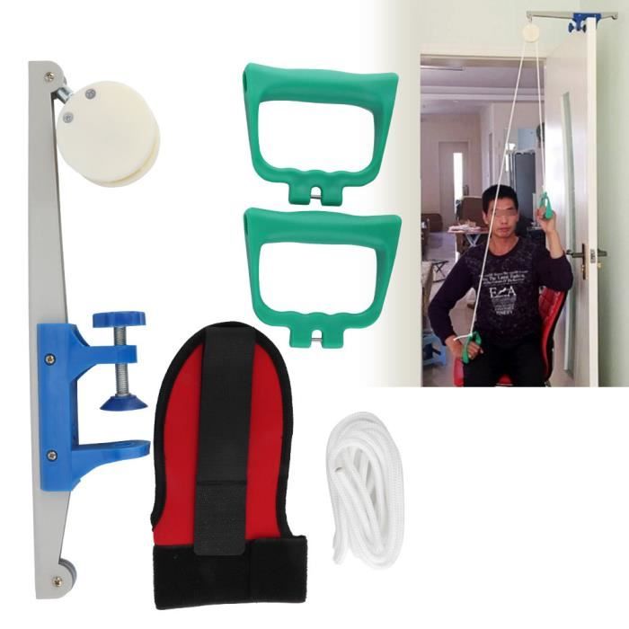 Système De Poulie Pour Épaules - Entraînement Bras à Domicile, Montage Sur Porte, Résistance Réglable