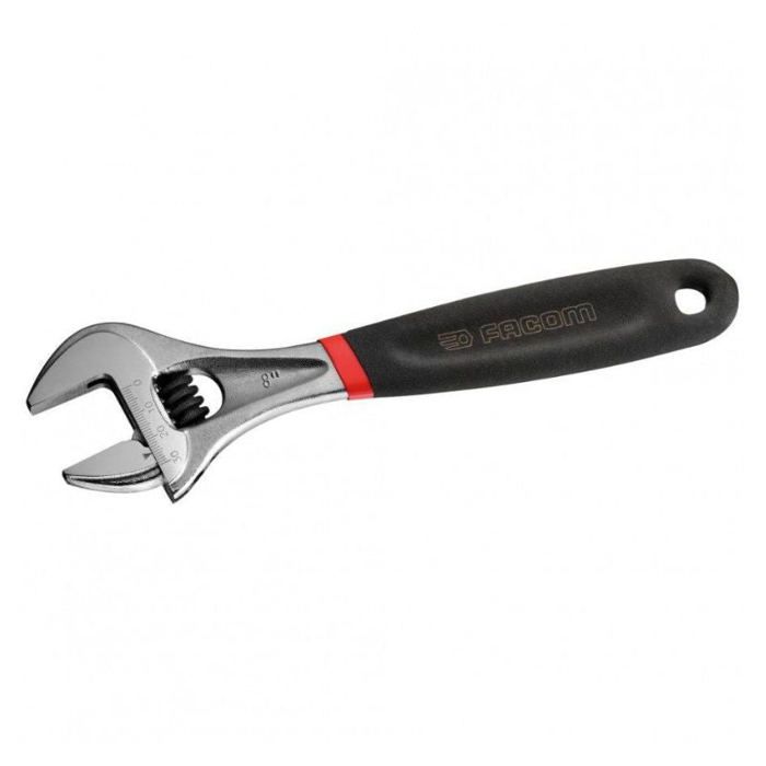 FACOM Clé à Molette Série 101 Gainée Réglage Rapide 101.8GPB Manche Bi Matière Lecture Rapide de la Dimension de ’Écrou