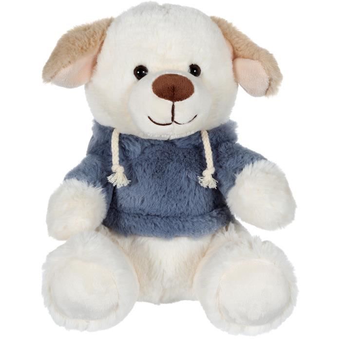 Peluche GIPSY Sweat friends 22 cm Chien bleu gris Cdiscount Jeux Jouets