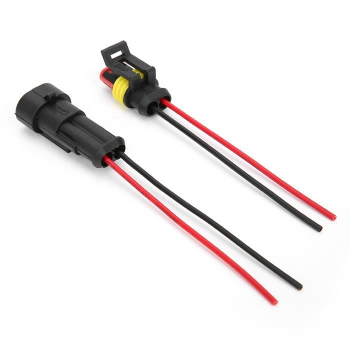 Omabeta Connecteur étanche De Voiture Connecteur électrique étanche Pour Voiture, 2 Jeux De 4/5